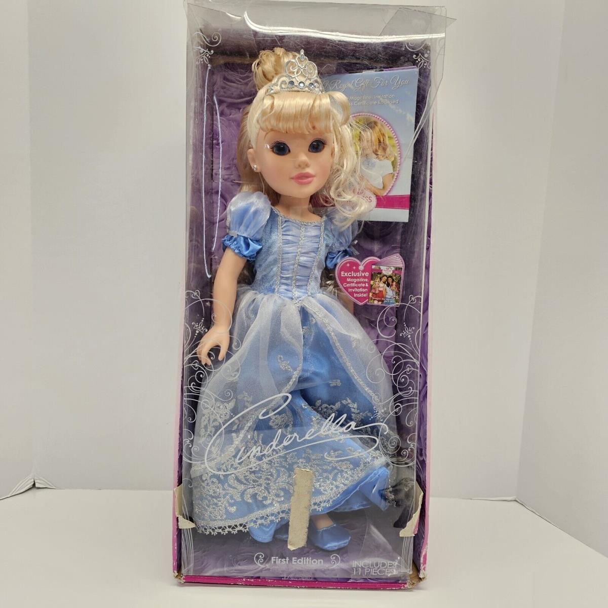 Disney Princess and Me First Edition 2010 Doll Cinderella Blue Dress Box Damage