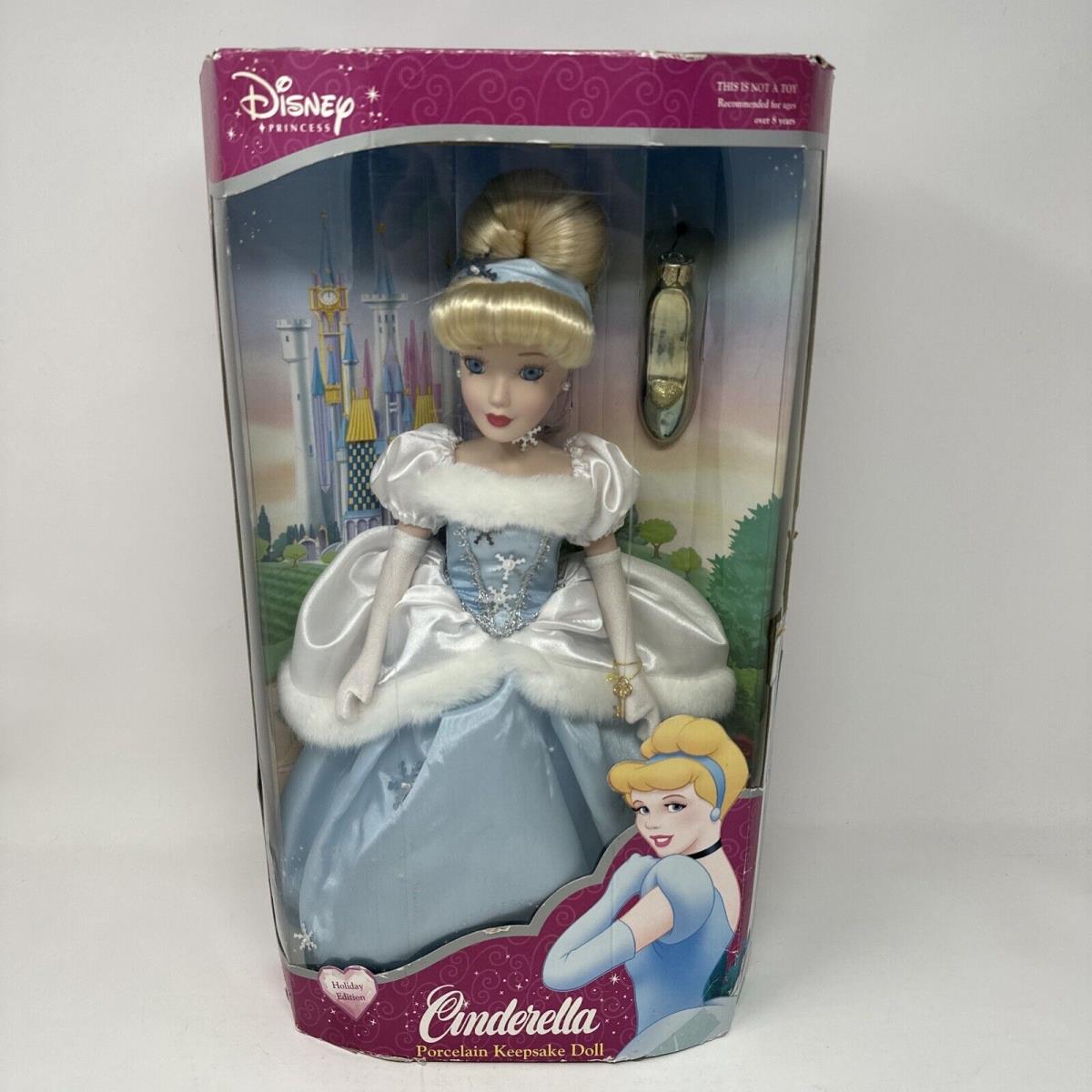 Disney Princess Cinderella 2003 Brass Key Porcelain Holiday Edition Doll 75003