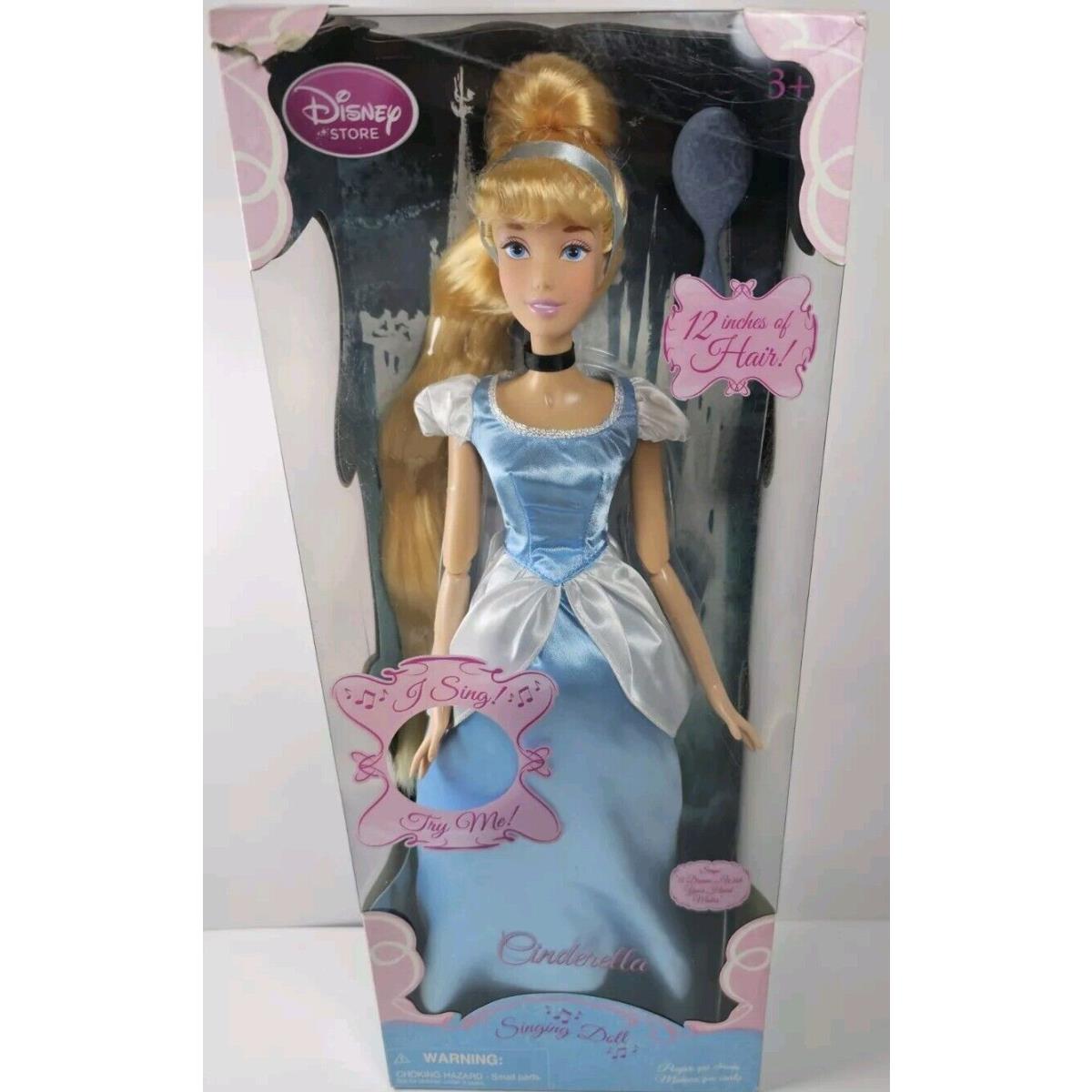 Singing Doll Disney Store Cinderella Princess Doll 2011 12in Hair