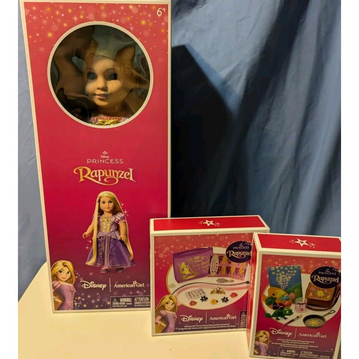 American Girl Disney Princess Rapunzel 2024 Doll with Hair Acc Painting