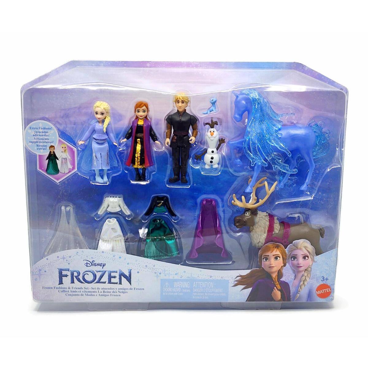 Disney Frozen Fashions Friends Doll Set Elsa Anna Kristoff Olaf Sven Figure