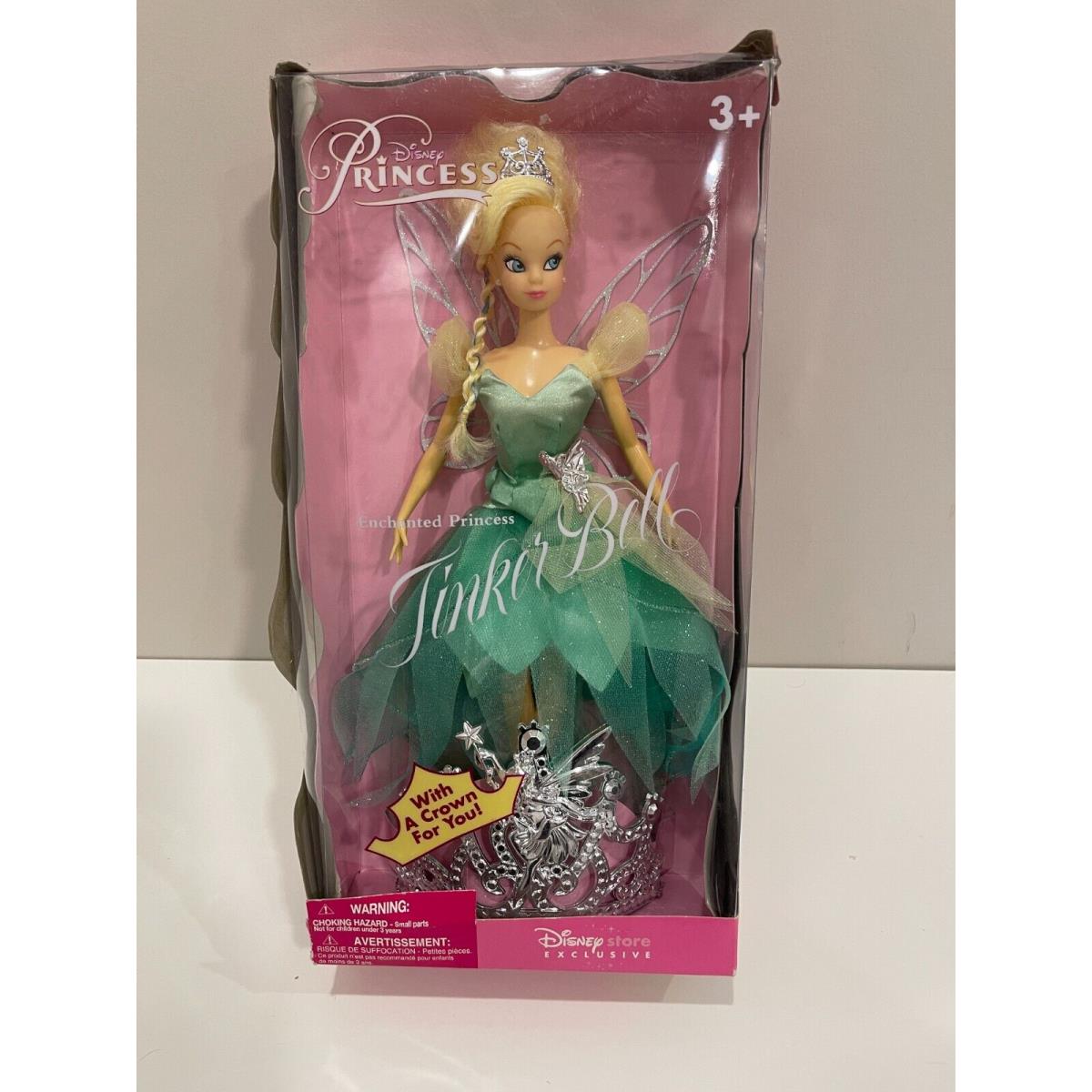 Disney Store Exclusive Enchanted Princess Tinker Bell Doll Crown For You Box Dmg