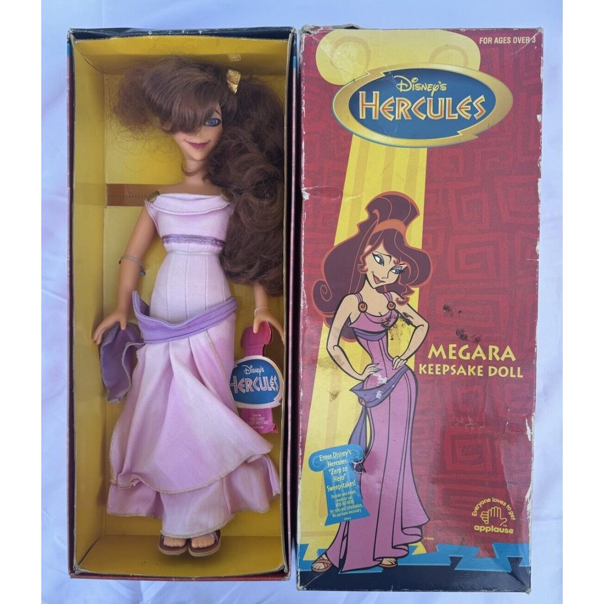 Megara Keepsake Doll From Disney Hercules by Applause 15 Box Wear