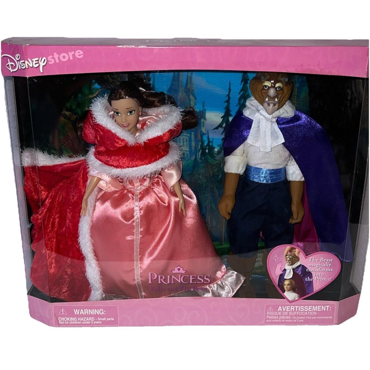 Disney Store Beauty Princess Belle-pink Dress The Beast Doll Set Rare Wide Box