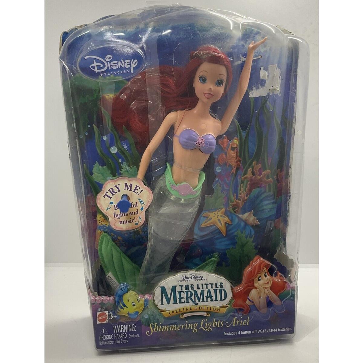 2006 Disney Princess The Little Mermaid Shimmering Lights Ariel Untested