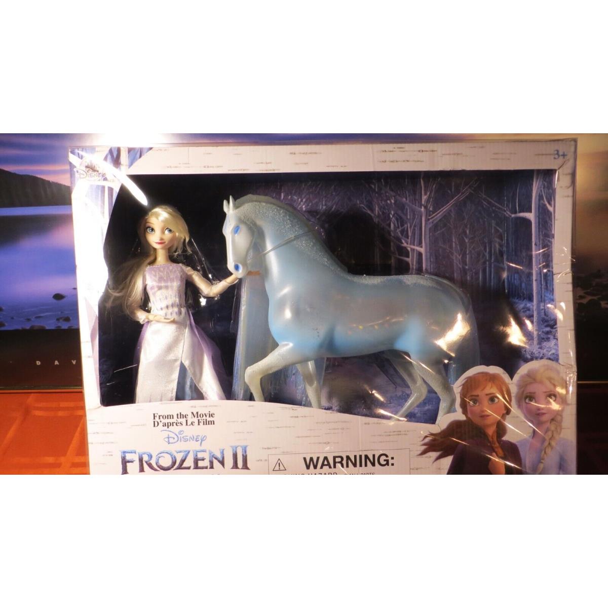 Disney Frozen 2 Elsa Doll Ice Nokk Horse Set - - Glitter Body Legs-nice