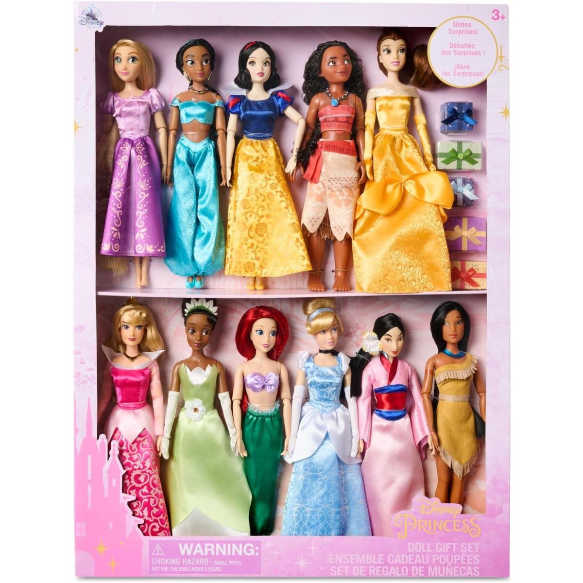 Disney Princess Classic Doll Collection Gift Set 11 Fashion Dolls Accessories