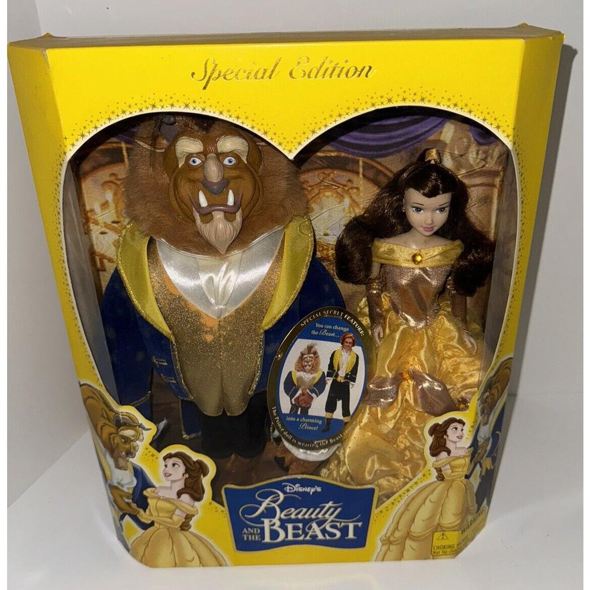 Disney Parks Beauty Belle Beast Change to Prince Special Edition Doll Set