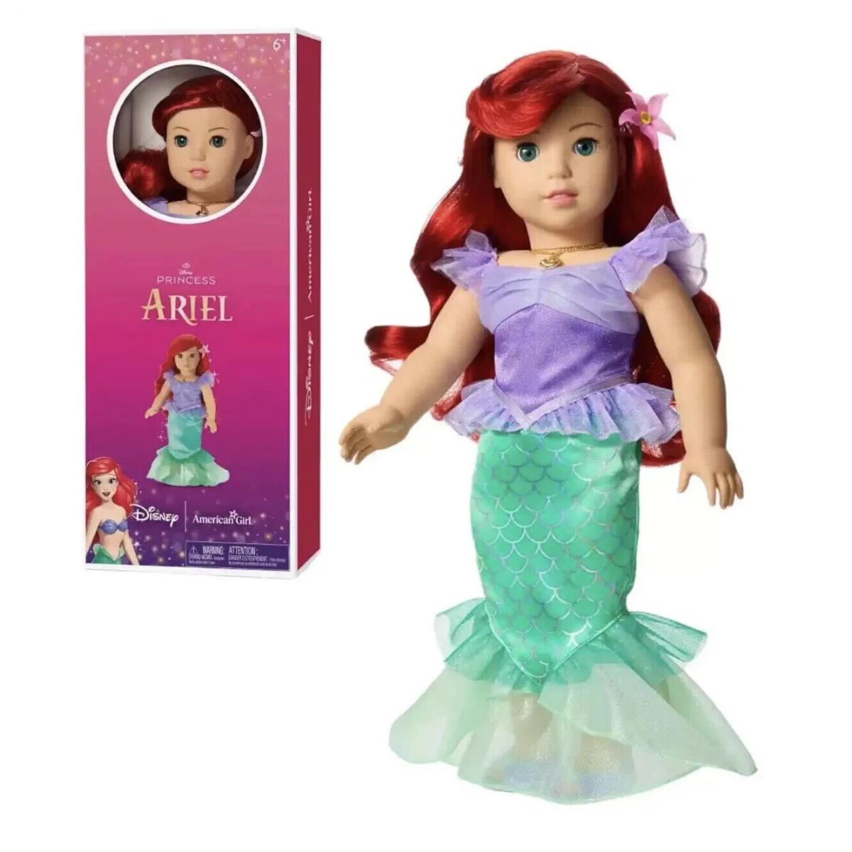 18 American Girl Disney Princess Ariel Doll Nrfb In Stock