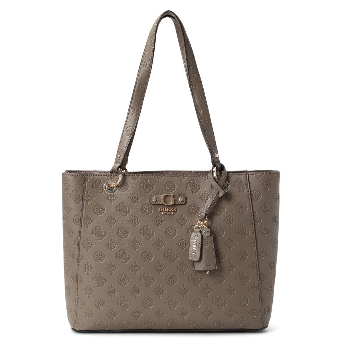 Woman`s Handbags Guess Gerty Noel Tote Dark Taupe