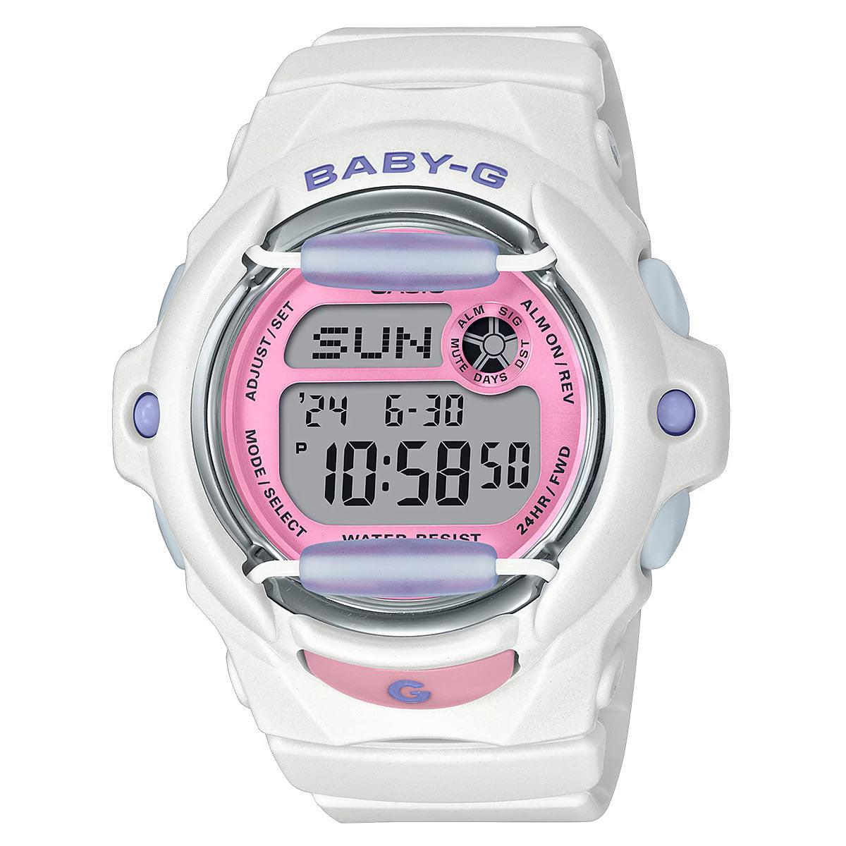 Baby-g By Casio Women`s BG169PB-7 White/pink Digital Watch