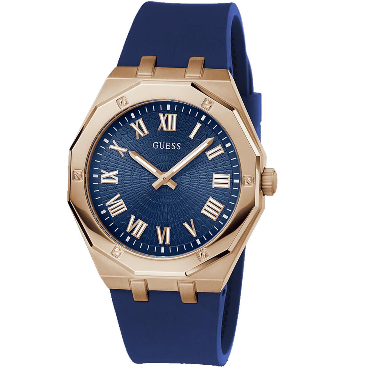 Guess Men`s Asset Navy Blue Dial Watch - GW0663G3