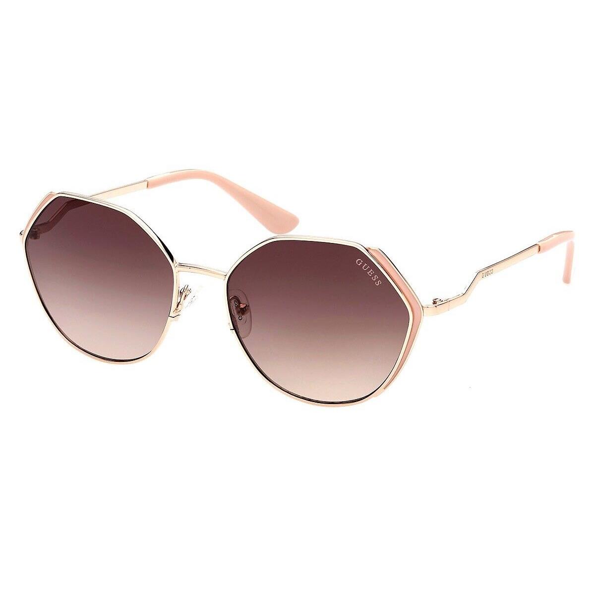 Guess GU7842 Rose Gold Pink/brown Shaded 58/17/140 Women Sunglasses