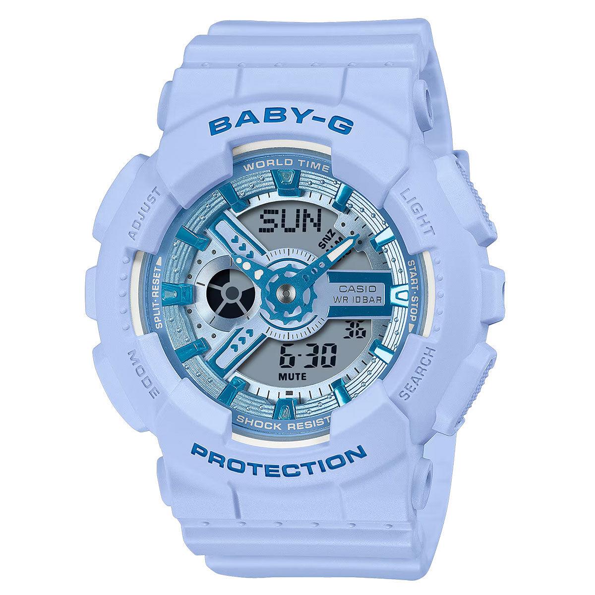 Baby-g By Casio Women`s BA110YK-2A Light Blue Analog-digital Watch