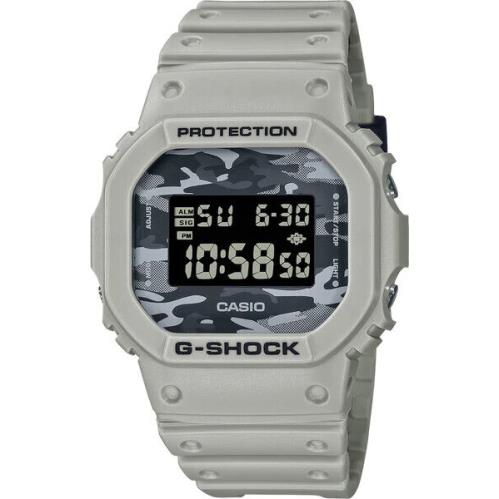 Casio G-shock DW5600CA-8D Camouflage Motif Dial Digital Gray Watch with T