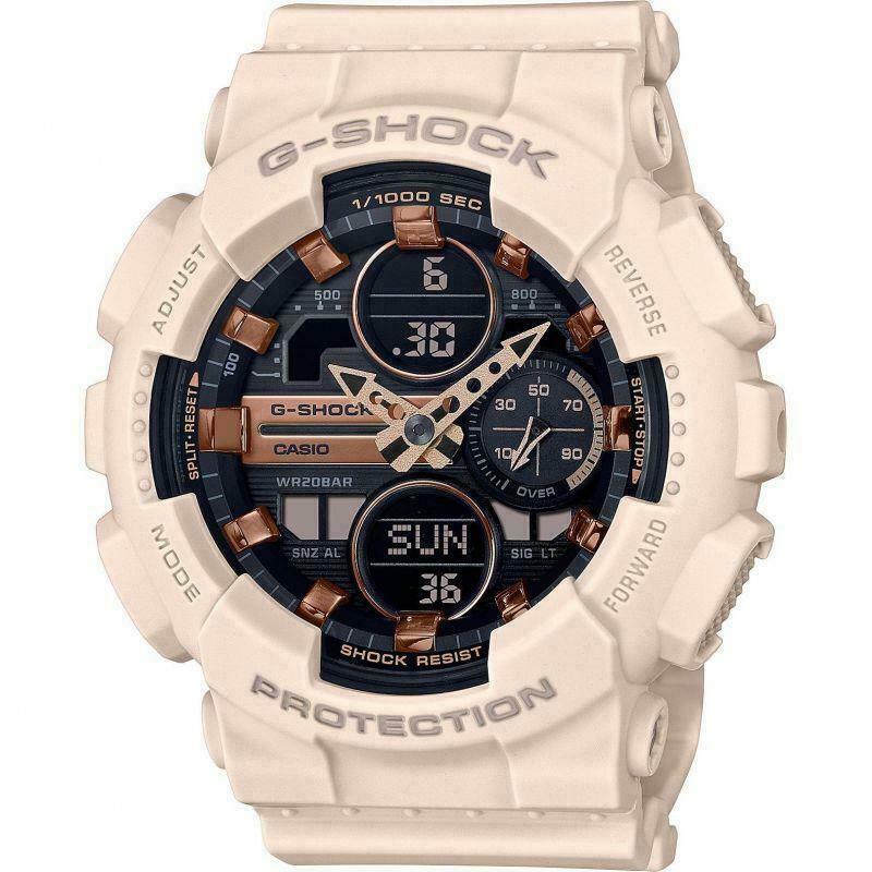 Casio G-shock GMAS140M-4A S Series Ana-digital Pink/gold Resin Ladies Watch