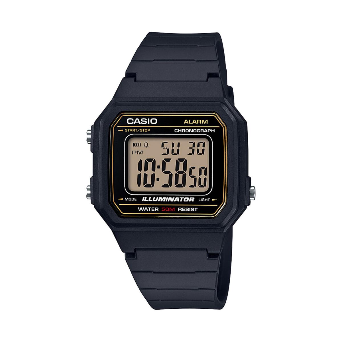 Casio Men`s `classic` Quartz Resin Casual Watch Color Black Model: W-217H-9AVC