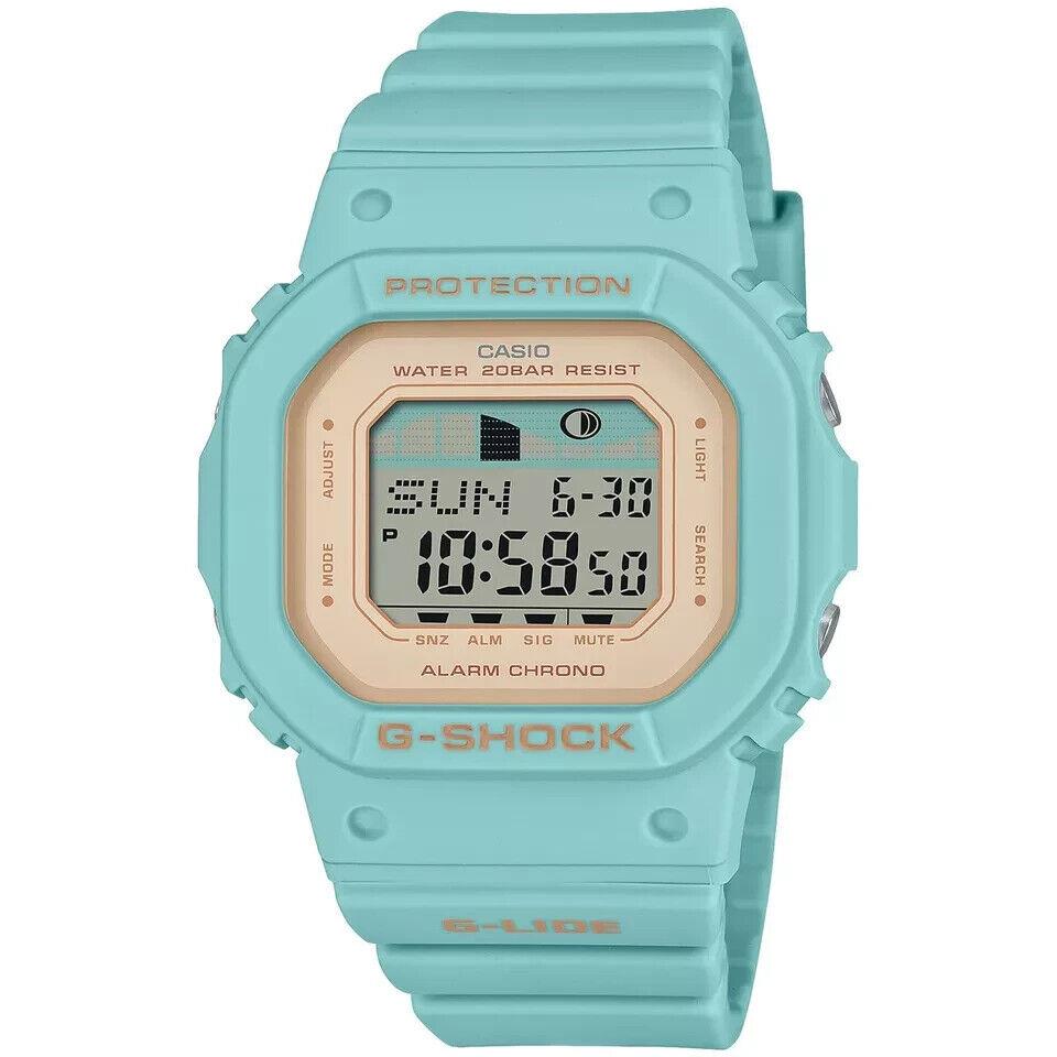 Casio G-shock G-lide Digital Turquoise Resin Strap Women Watch GLX-S5600-3DR