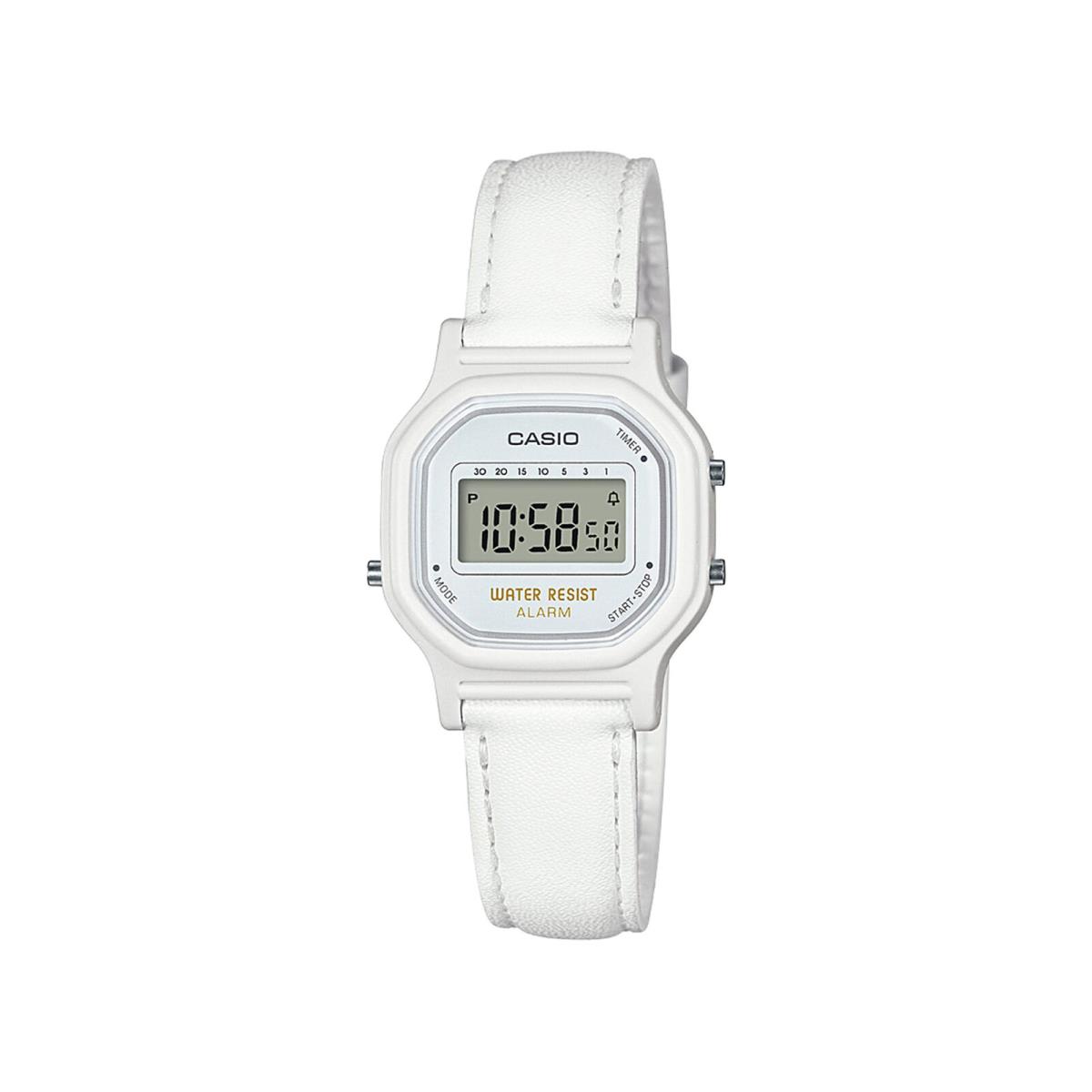 Casio Women`s `classic` Quartz Resin Casual Watch Color White Model: LA-11WL-7