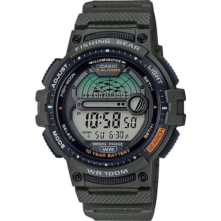 Casio Men`s d Rsn Fishing Gear Grn