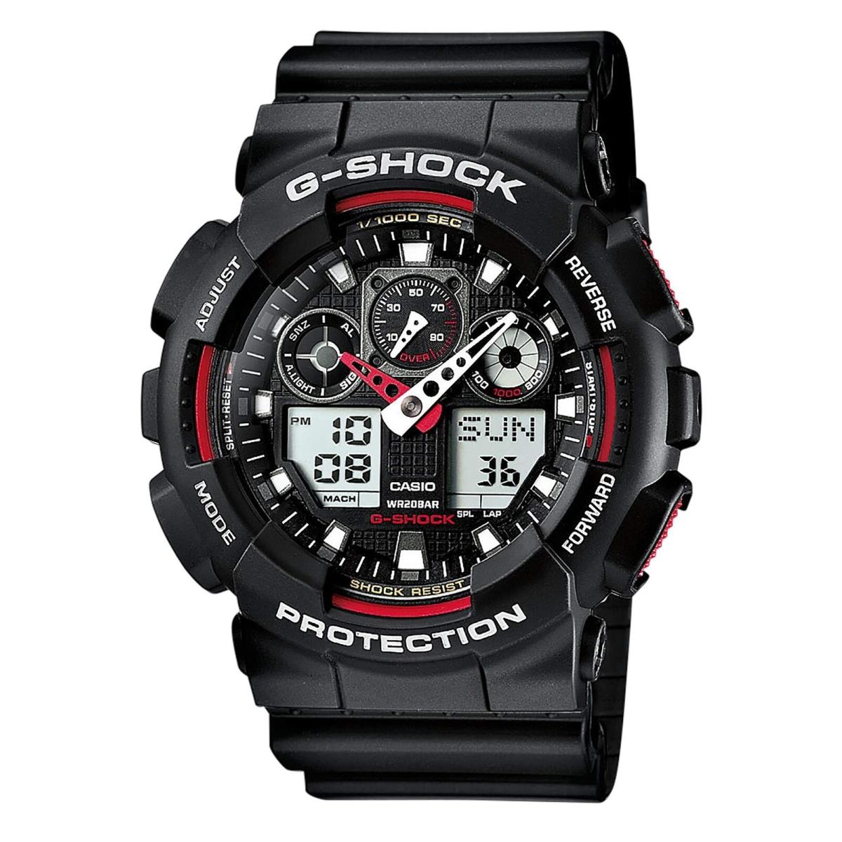 Casio G-shock Men`s Watch in Resin with Anti Slip Over Sized Buttons - Water