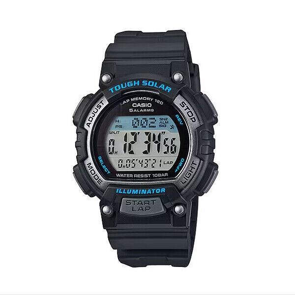 Casio Standard Digital Solar Stopwatch 100-lap Resin Strap Watch STL-S300H-1A