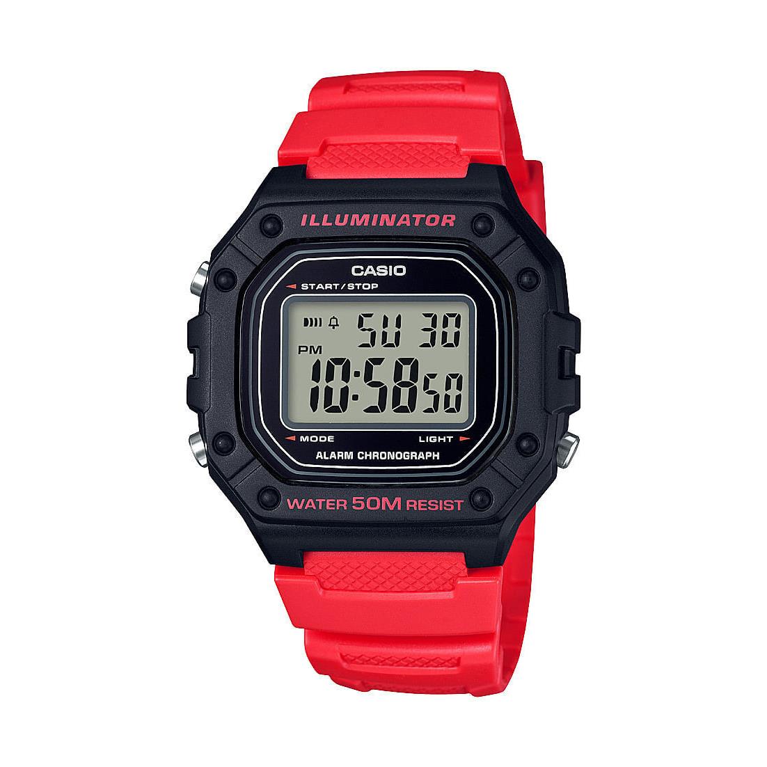 Casio Men`s W218H-4B Orange Digital Watch