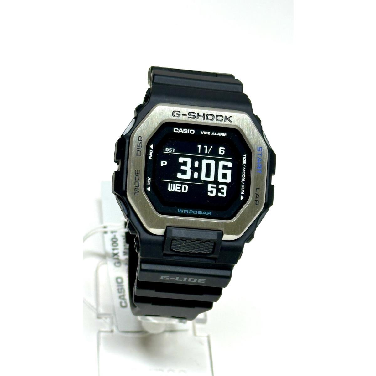 Casio G-shock GBX100-1 Black Digital G-lide Bluetooth Watch