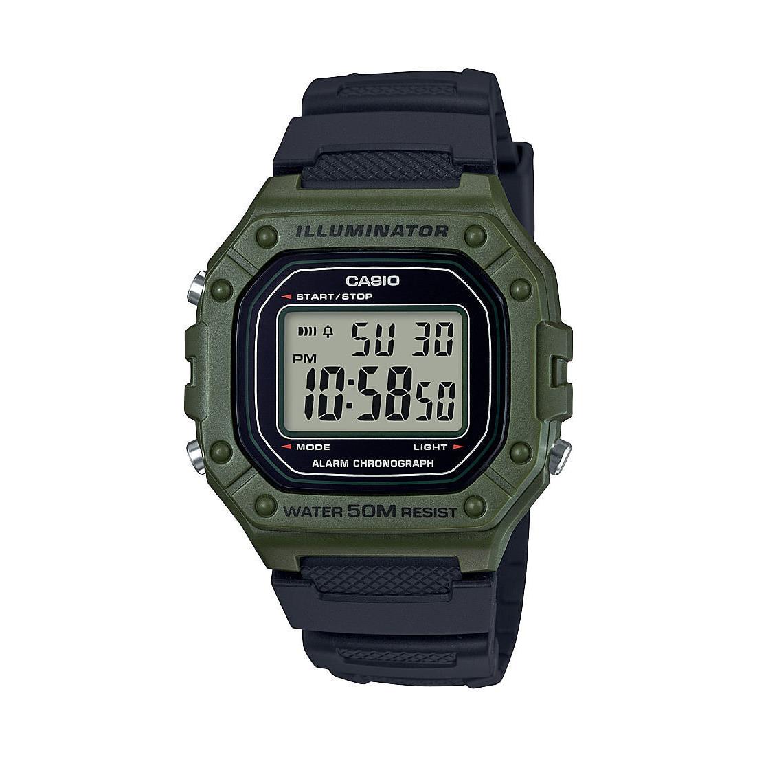 Casio Men`s W218H-3A Green Digital Watch