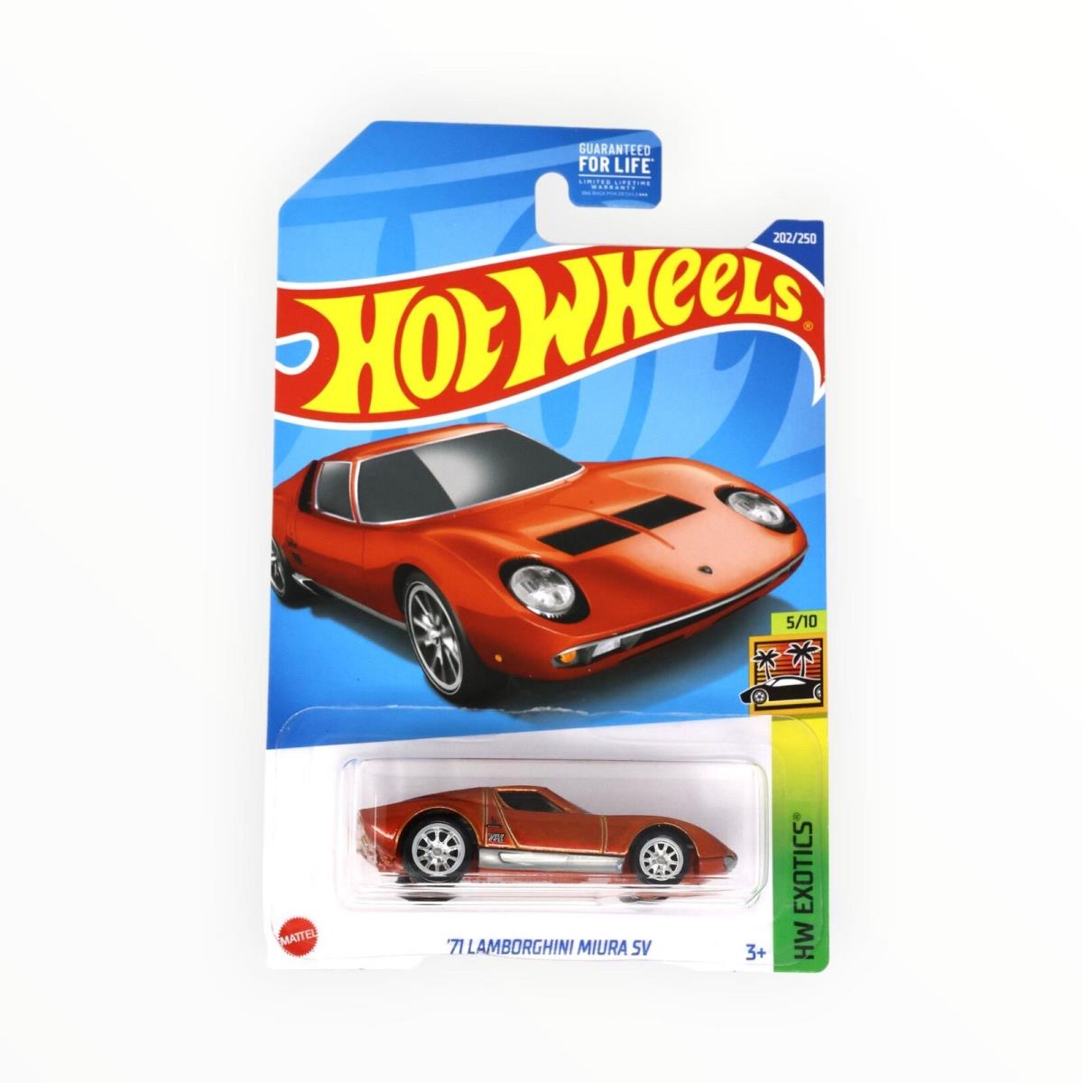 Hot Wheels `71 Lamborghini Miura SV 202/250 - Super Treasure Hunt - 2022 A