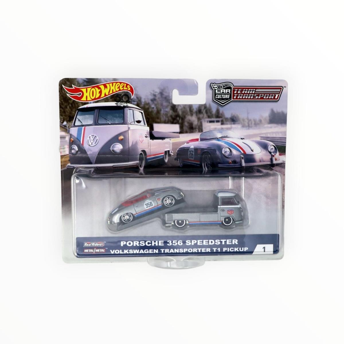 Hot Wheels Porsche 356 Speedster / VW Transporter T1 Pickup - Team Transport A