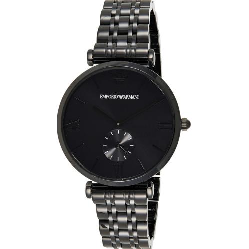 Emporio Armani AR11299 Black Dial Black Stainless Bracelet Mens Watch