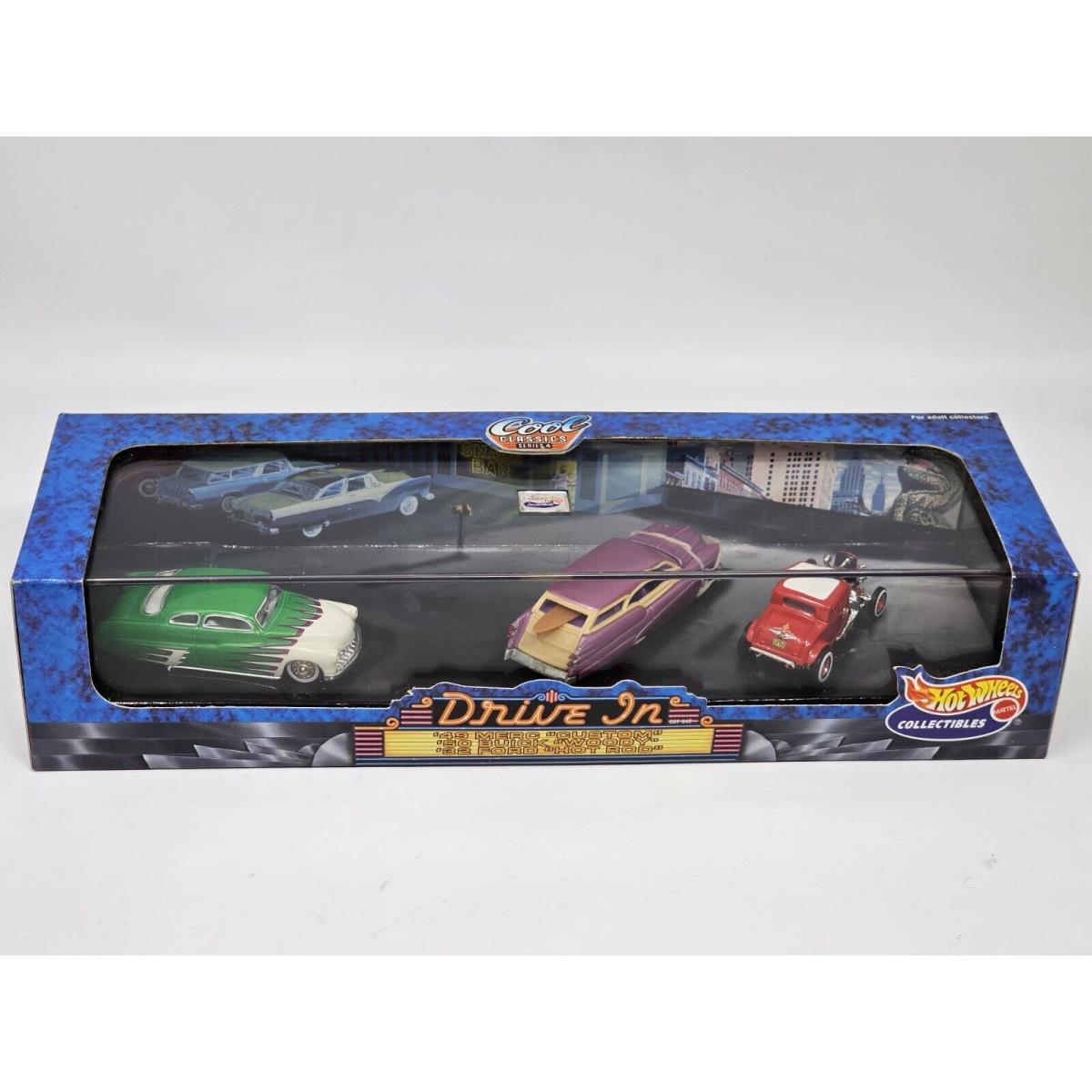 1999 Hot Wheels Collectibles Cool Classics Series 4 Drive In 3-Car Set 27009