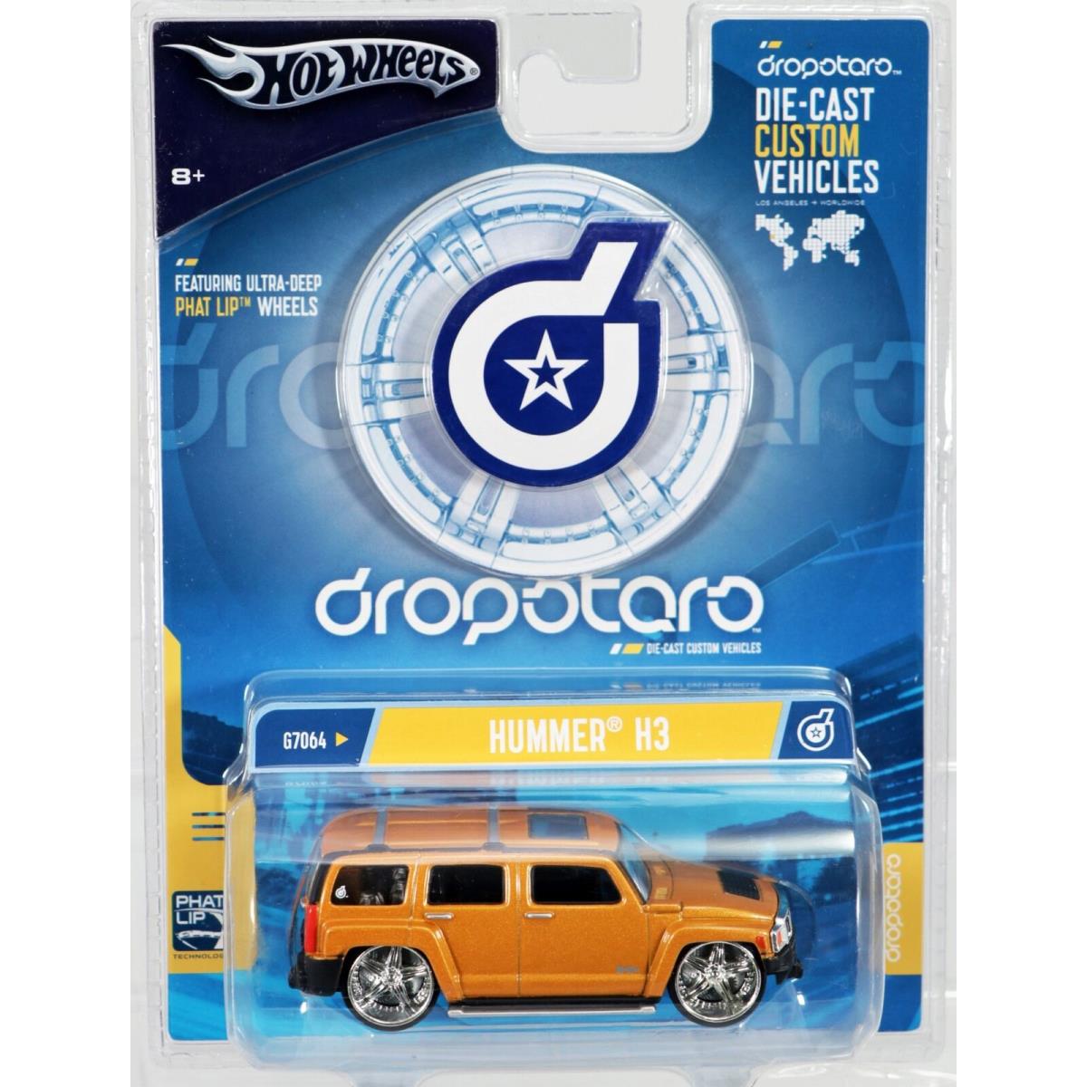 Hot Wheels Hummer H3 Dropstars Series G7064 Nrfp 2004 Gold 1:50