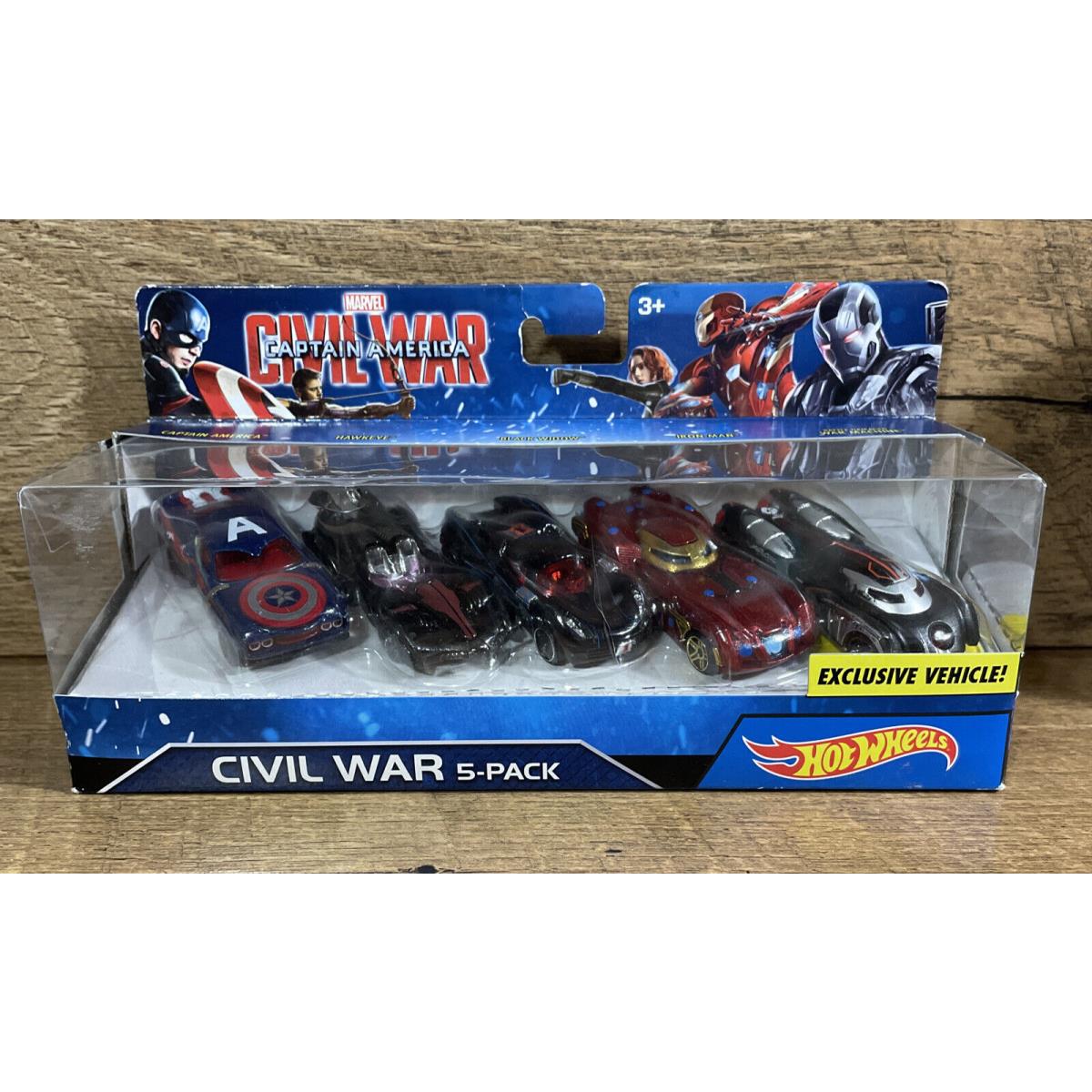 Hot Wheels Marvel Captain America Civil War Character Car 5 Pack 2015