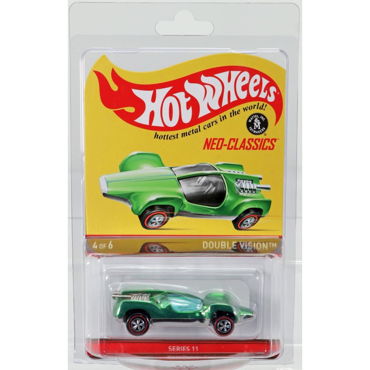 Hot Wheels Double Vision Neo Classics Series 11 X0535 Nrfp 2011 Green 1:64