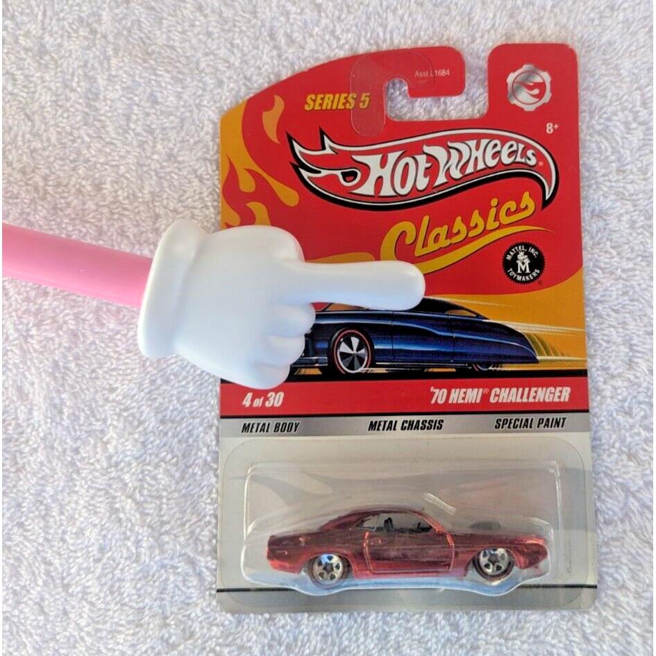 2009 Hot Wheels Chase Classics S5 1970 Hemi Challenger 4/30 in Red See Video