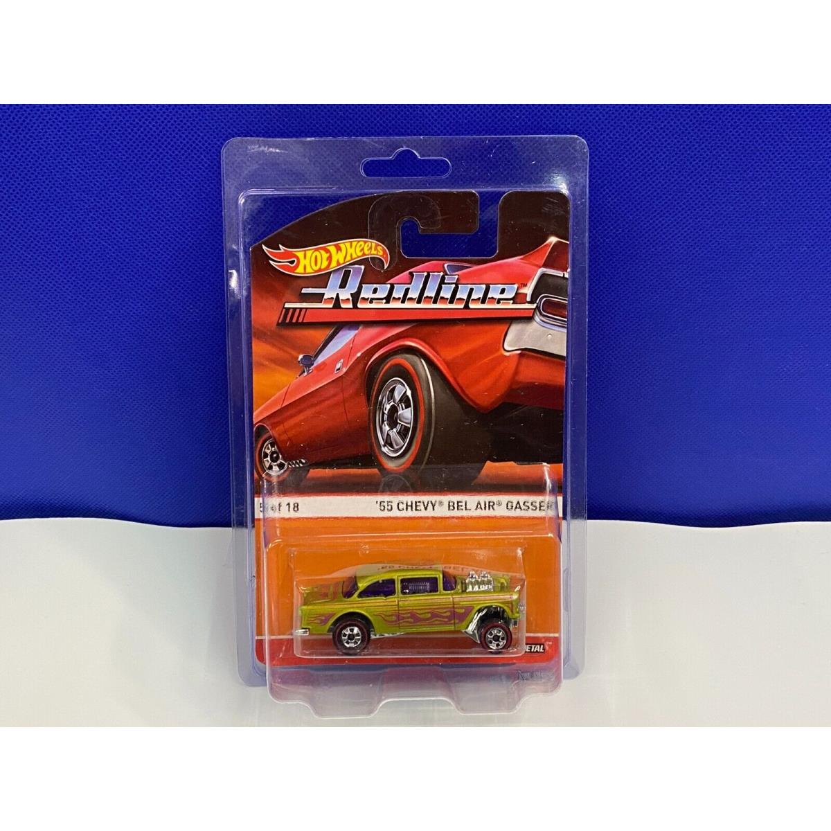 Hot Wheels Heritage Redline Series Gold 1955 Chevy Bel Air Gasser W/ Protecto