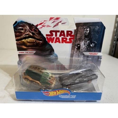 Hot Wheels Star Wars Jabba The Hutt vs Han Solo in Carbonite Character Cars 2pk