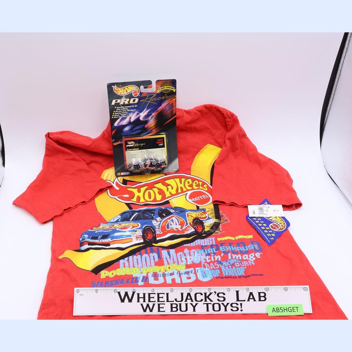 T-shirt + Race Car Set Hot Wheels Nascar Pro Racing 1997 Mattel