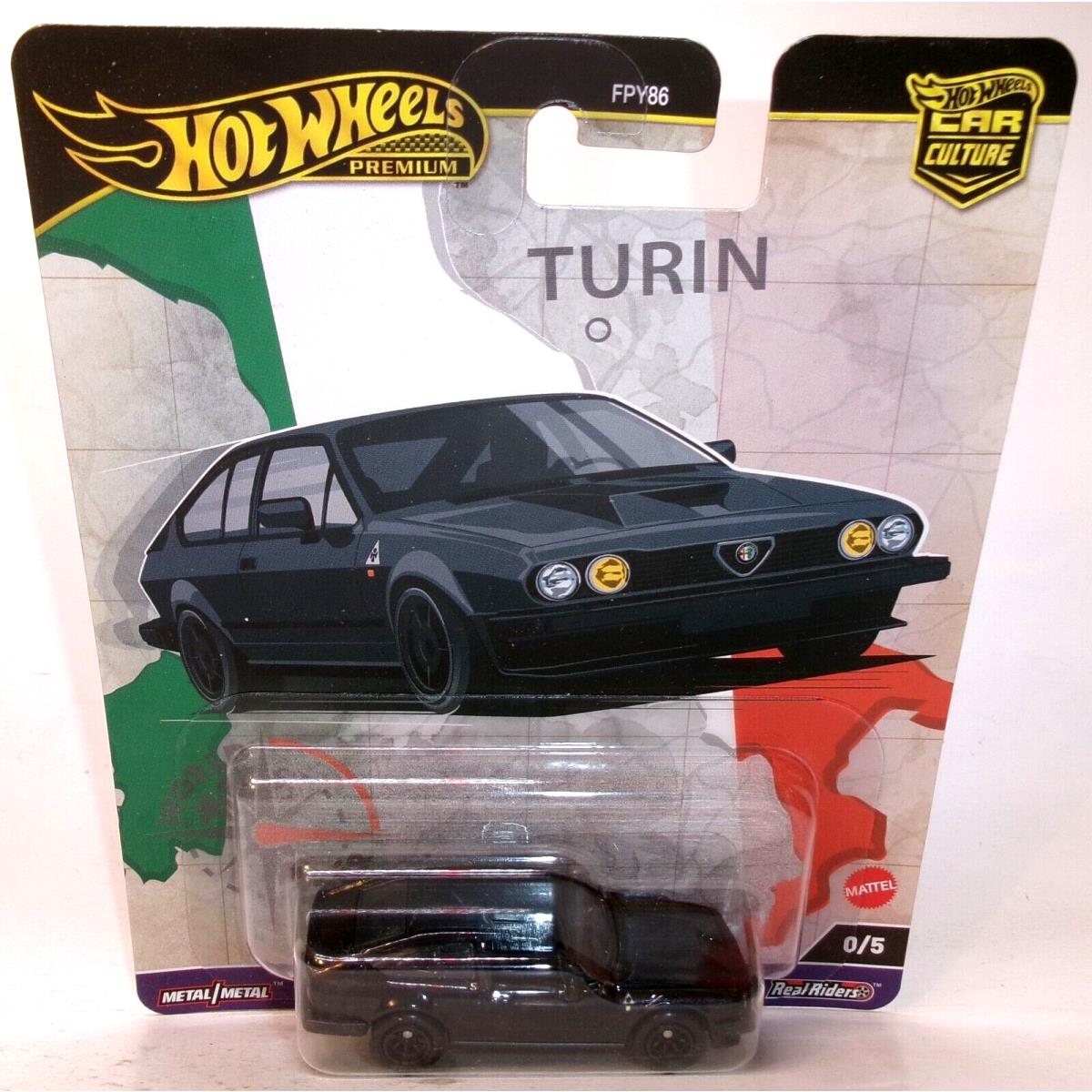 2024 Hot Wheels Premium World Tour Black Alfa Romeo GTV6 3.0 Chase Car