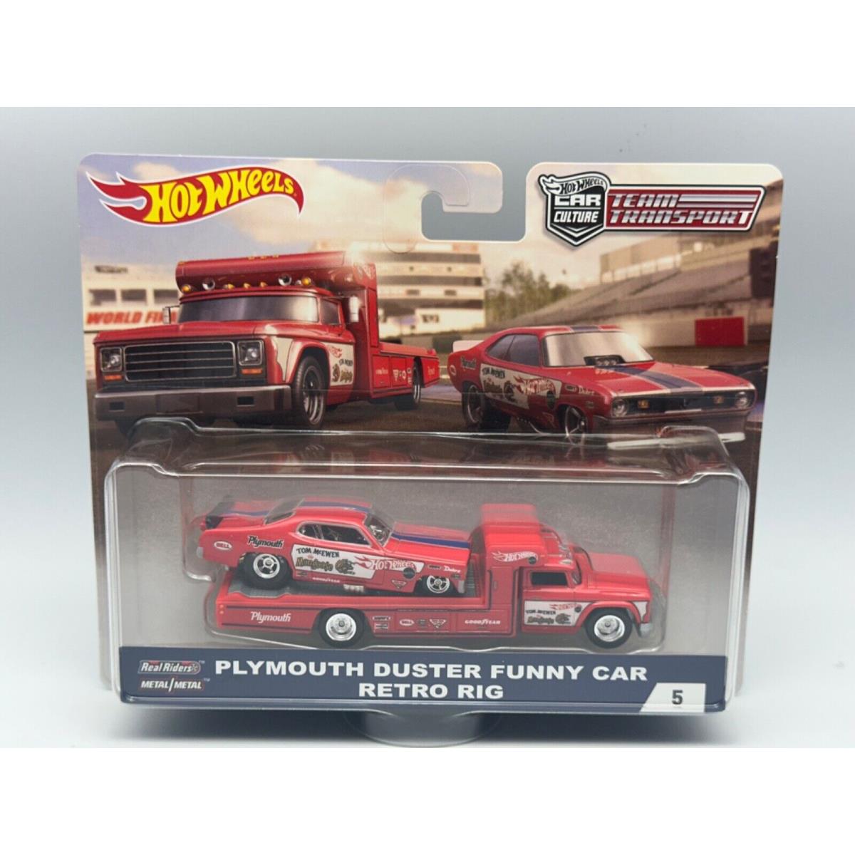 Hot Wheels Team Transport Retro Rig w/ Plymouth Mongoose Funny Car 1:64