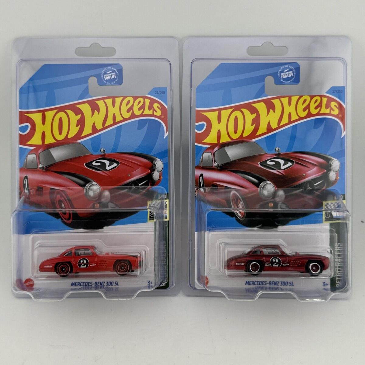 Hot Wheels Super Treasure Hunt Mercedes-benz 300 SL Red 27/250 Car 2023