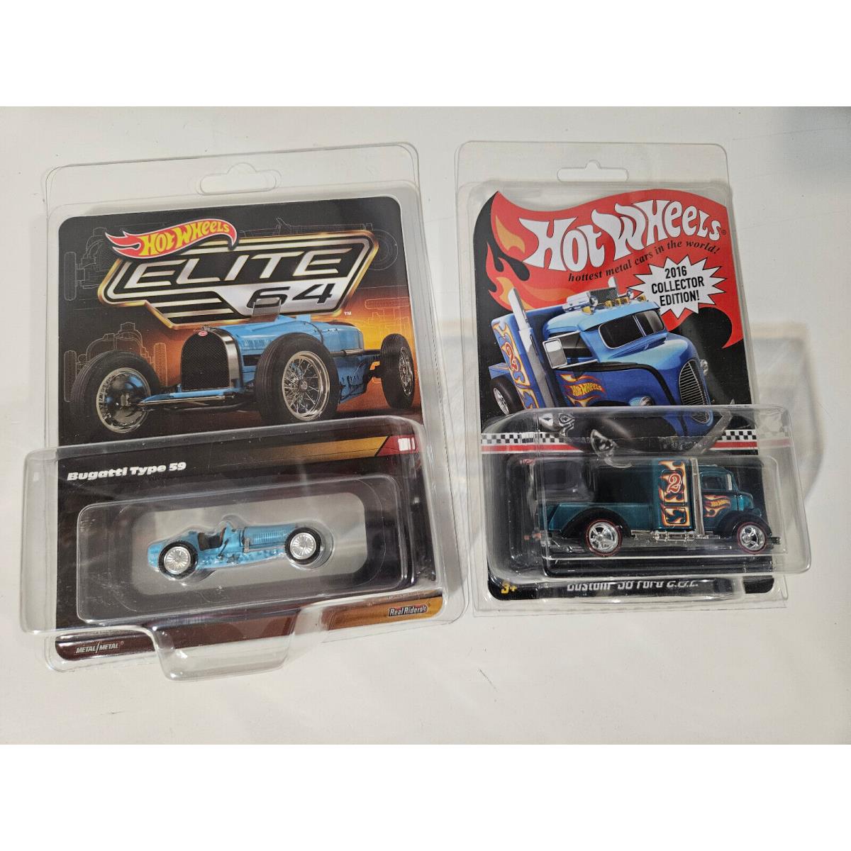 Hot Wheels Bugati Type 59 Elite + Custom `38 Ford C.o.e. 2016 Collectors