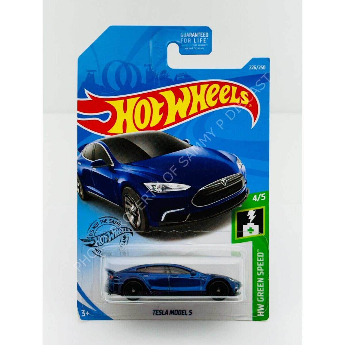 Hot Wheels 2019 Super Treasure Hunt Tesla Model S Blue in Blister