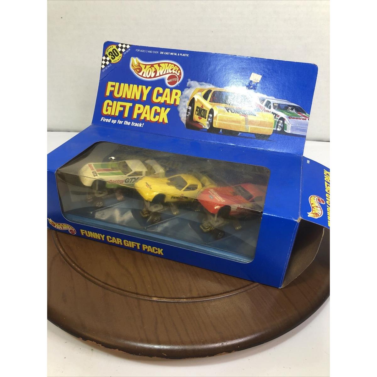 Hot Wheels Funny Car Motorcraft Pennzoil Castrol Gtx Gift Pack 7456 Read 1990