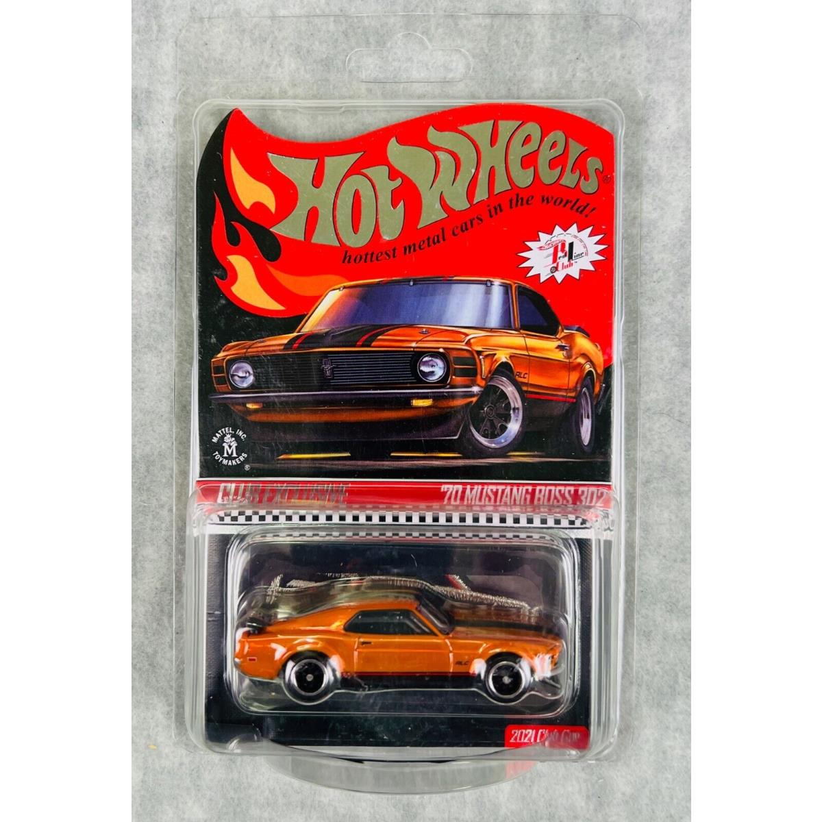 Hot Wheels `70 Mustang Boss 302 Orange Rlc Club Exclusive H31