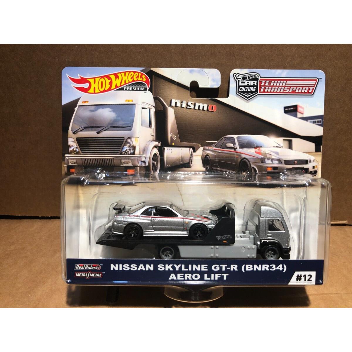 1/64 Hot Wheels Team Transport Nissan Skyline Gt-r BRN34 Aero Lift Silver