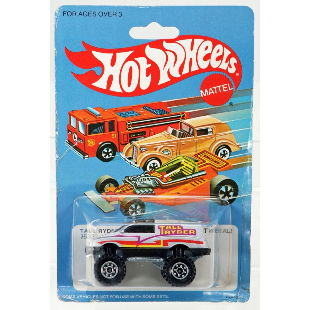 Hot Wheels Tall Ryder 7530 Never Removed From Package 1982 Silver Cts 1:64