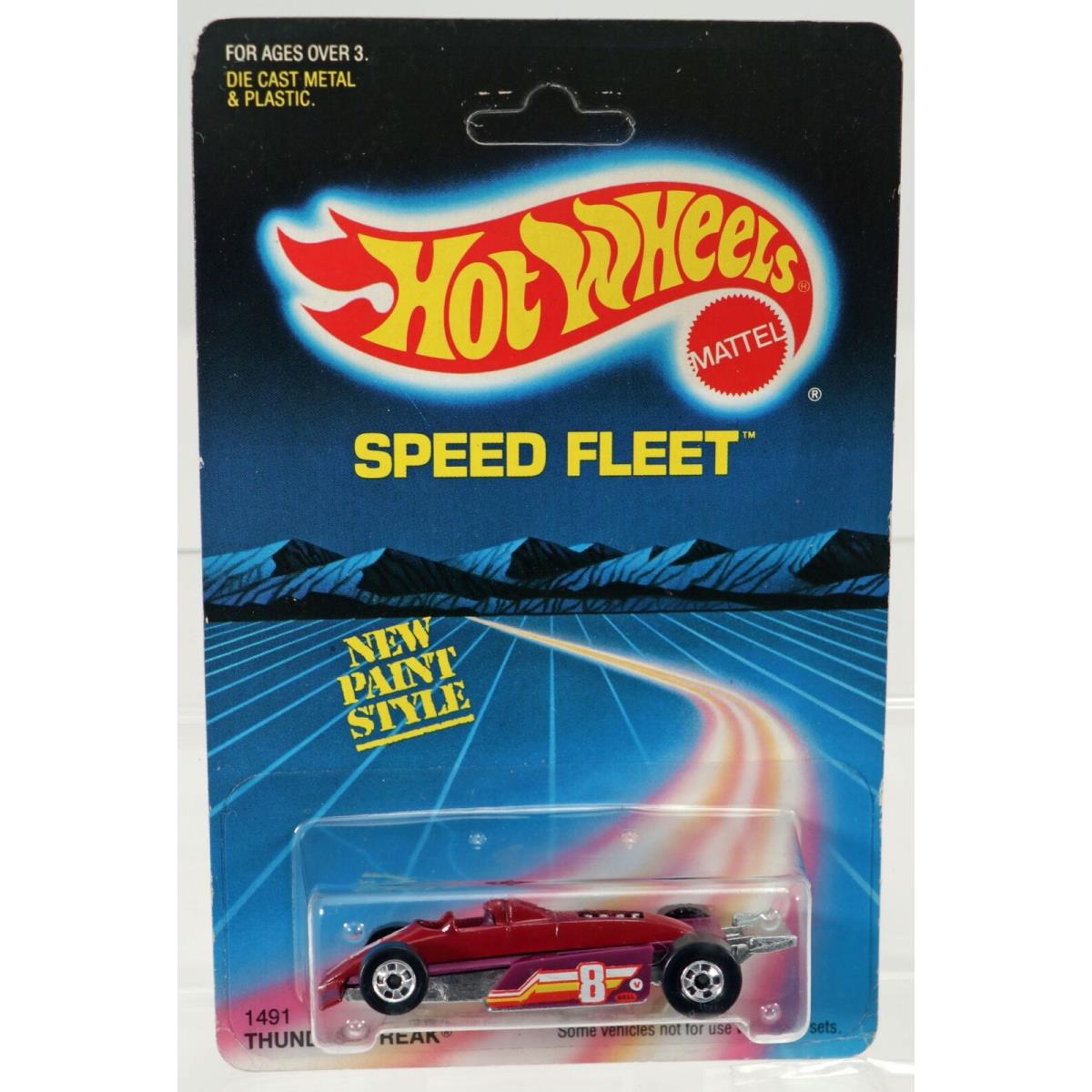 Hot Wheels Thunderstreak Speed Fleet Series - 1491 Nrfp 1986 Maroon/purple